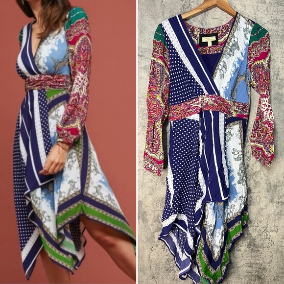 Anthropologie Dresses & Skirts - Anthropologie floral colorful long sleeve dress